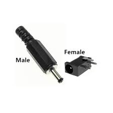 DC Power Jack Male & Female Connector Set