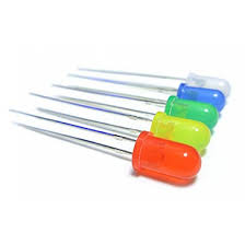 5mm Colored LEDs (Red, Green, Yellow, Blue, White) – Pack of 10