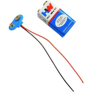 9V Battery with Snap Connector +DC Male connector – High-Quality Power Supply for Electronics